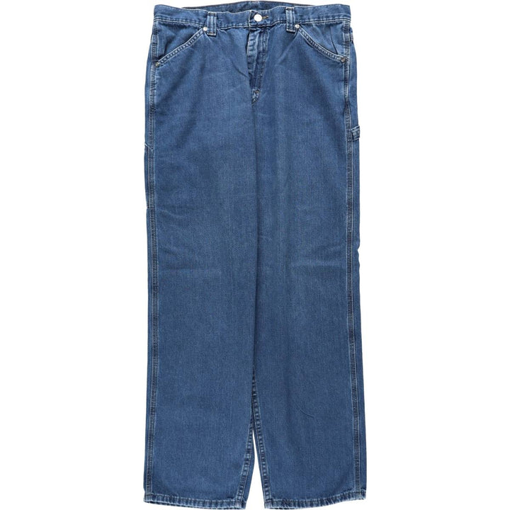 Lee RIVETED denim painter pants, men's size W34 (approx.) unclear blue type Vintage Second Hand