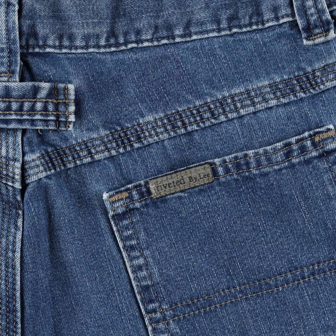 Lee RIVETED denim painter pants, men's size W34 (approx.) unclear blue type Vintage Second Hand