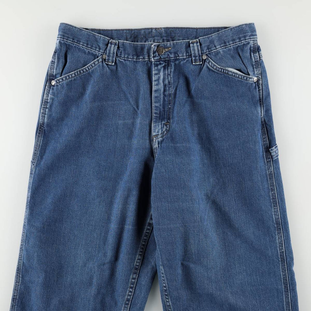 Lee RIVETED denim painter pants, men's size W34 (approx.) unclear blue type Vintage Second Hand