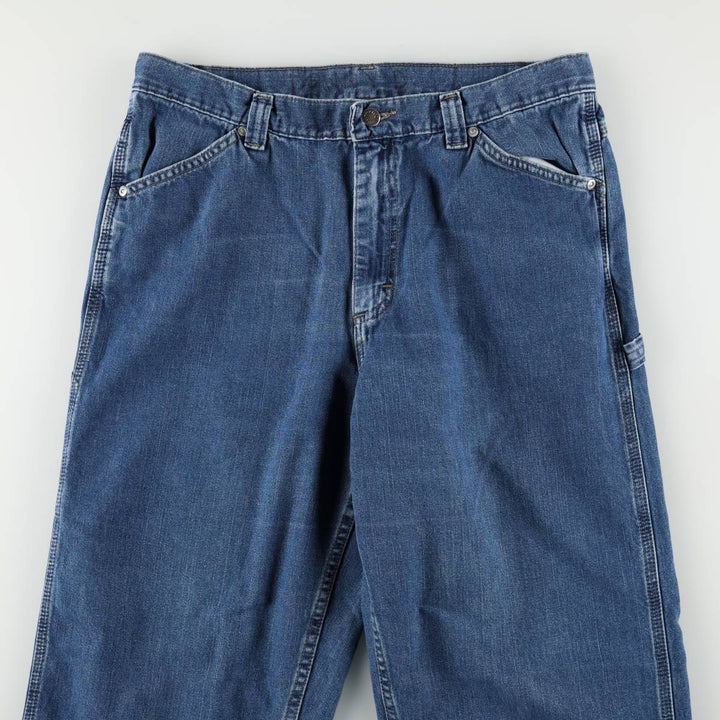 Lee RIVETED denim painter pants, men's size W34 (approx.) unclear blue type Vintage Second Hand