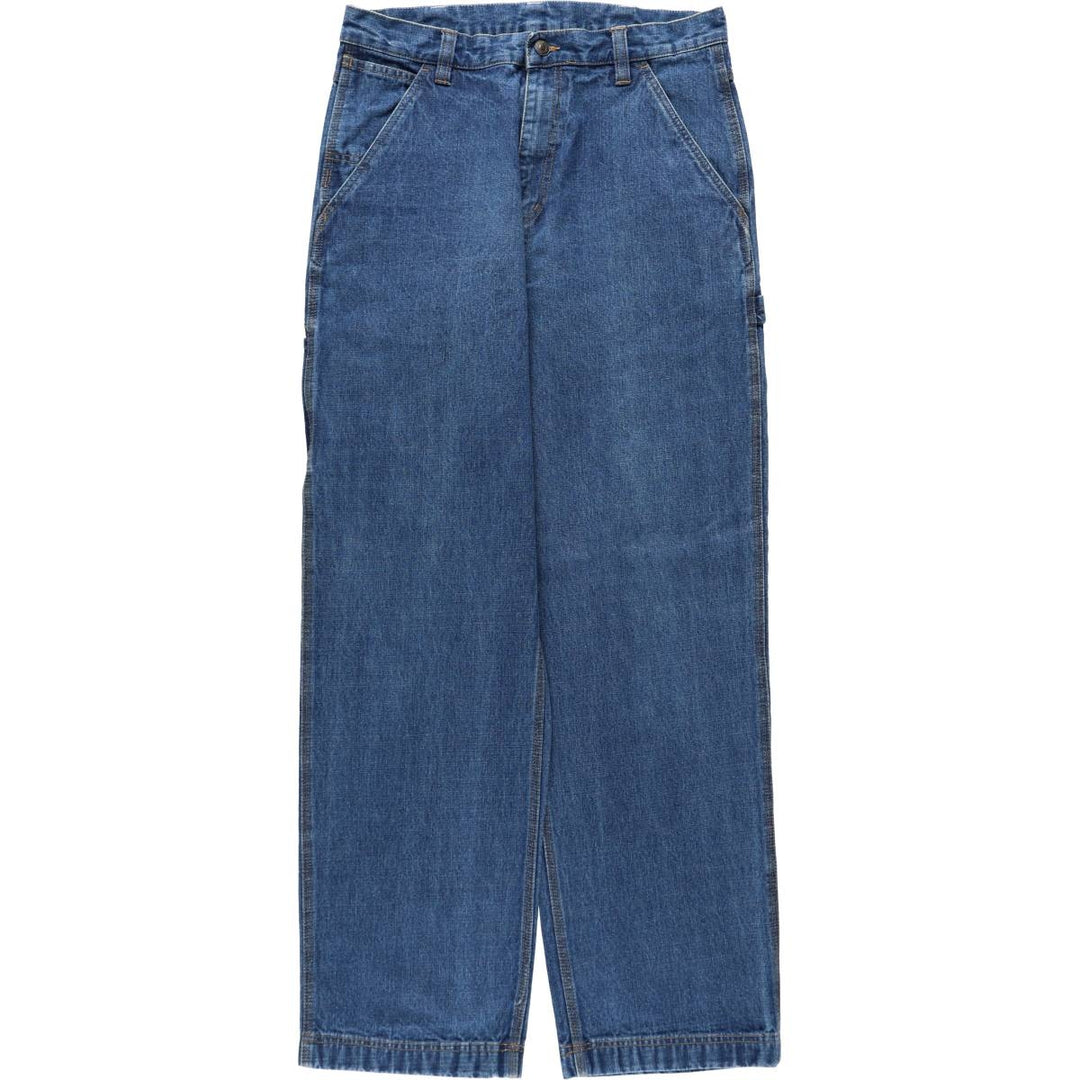 90s-00'S LLBean denim painter pants, men's size W32 (approx.) cotton blue type Vintage Second Hand