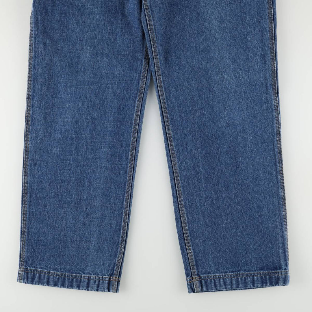 90s-00'S LLBean denim painter pants, men's size W32 (approx.) cotton blue type Vintage Second Hand