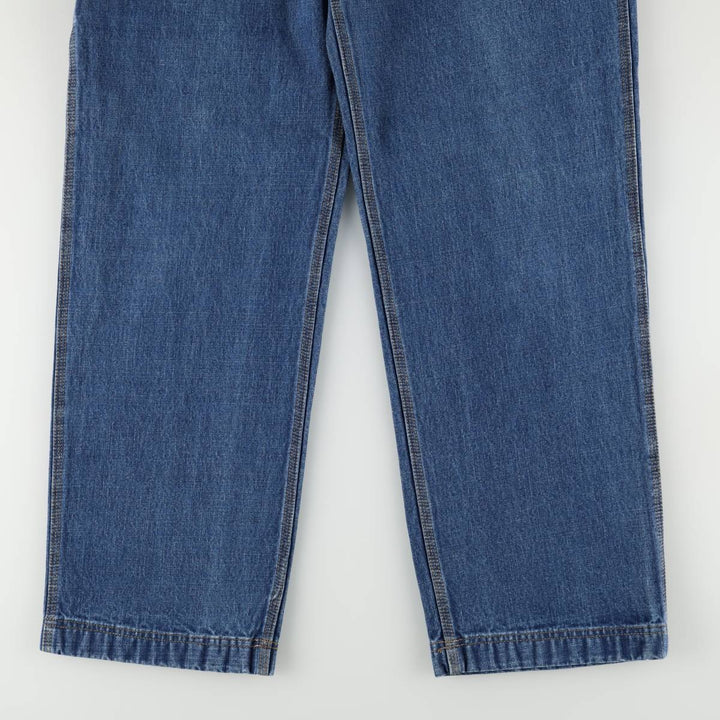 90s-00'S LLBean denim painter pants, men's size W32 (approx.) cotton blue type Vintage Second Hand