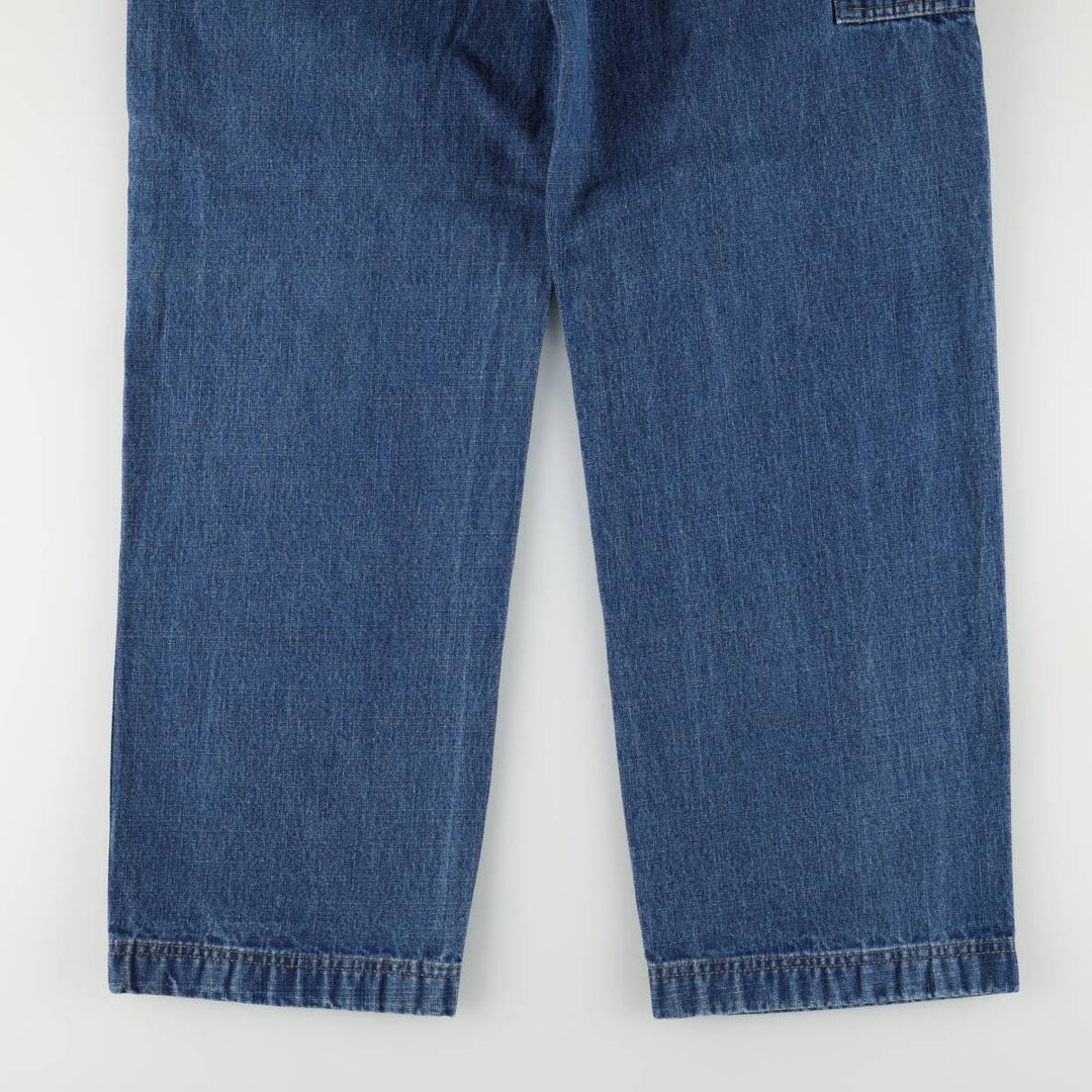 90s-00'S LLBean denim painter pants, men's size W32 (approx.) cotton blue type Vintage Second Hand