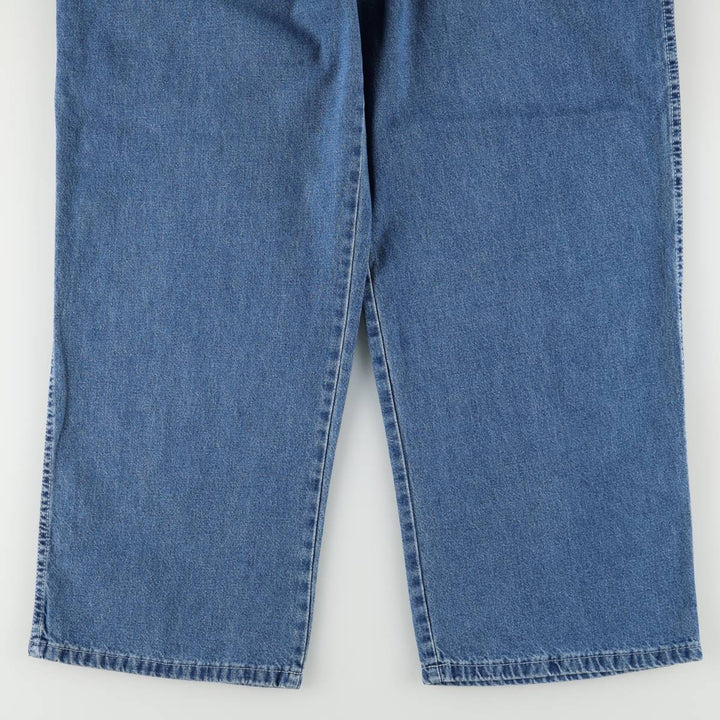 80s-90'S HW Carter and Sons Ringer Denim Painter Pants, Made in USA, Men's W36 (approx.), Vintage unclear blue type Vintage Second Hand