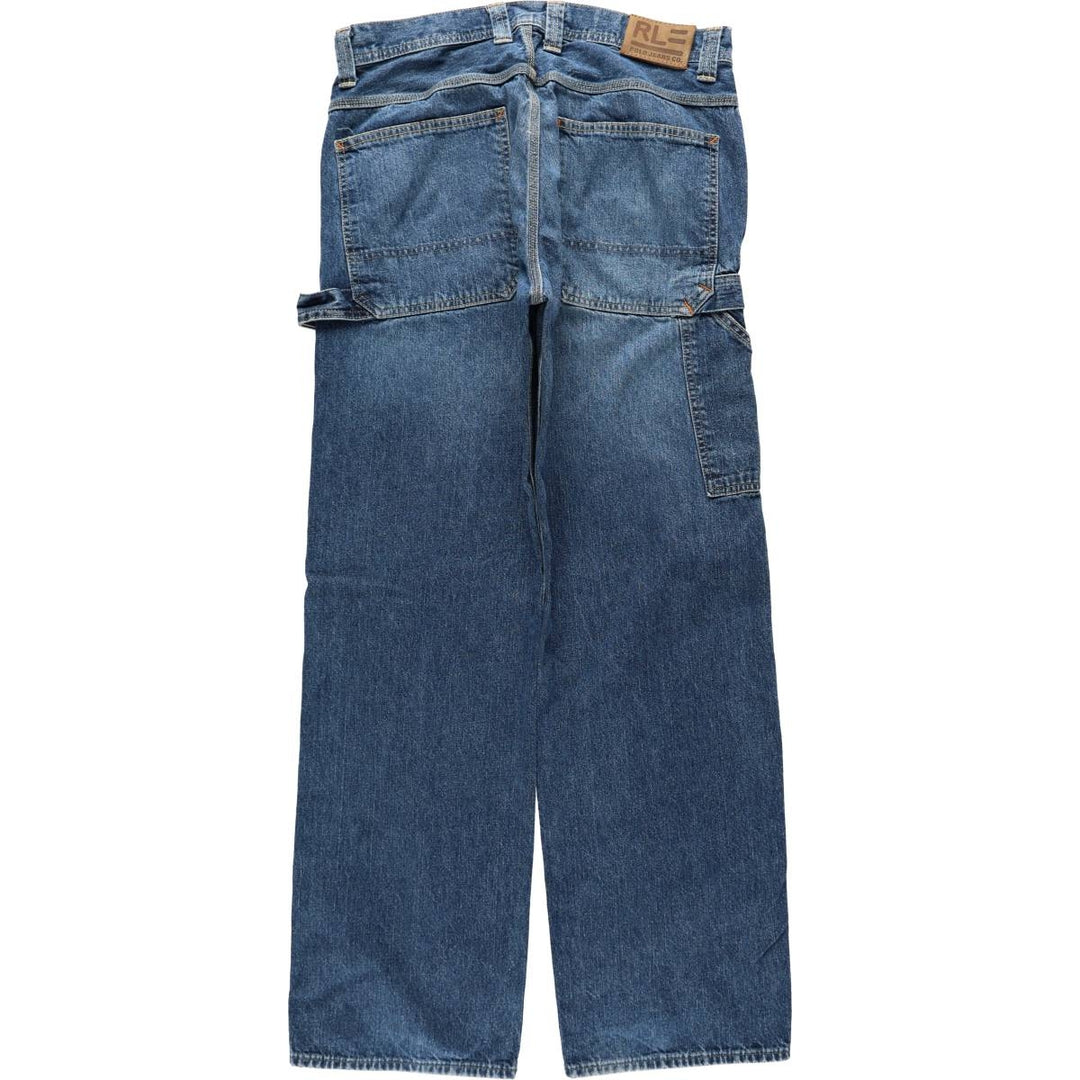 2000'S Ralph Lauren POLO JEANS COMPANY denim painter pants, men's size W33 (approx.) cotton blue type Vintage Second Hand