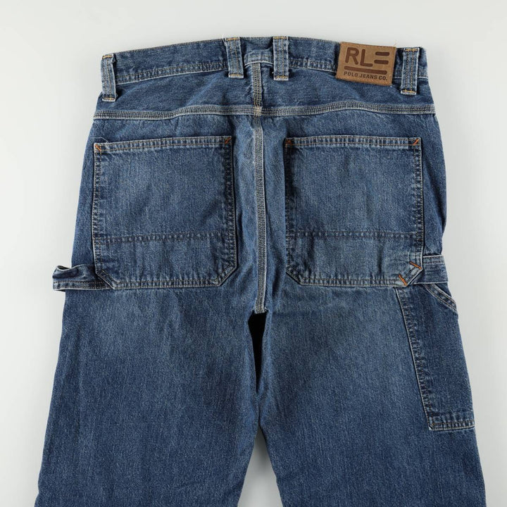 2000'S Ralph Lauren POLO JEANS COMPANY denim painter pants, men's size W33 (approx.) cotton blue type Vintage Second Hand