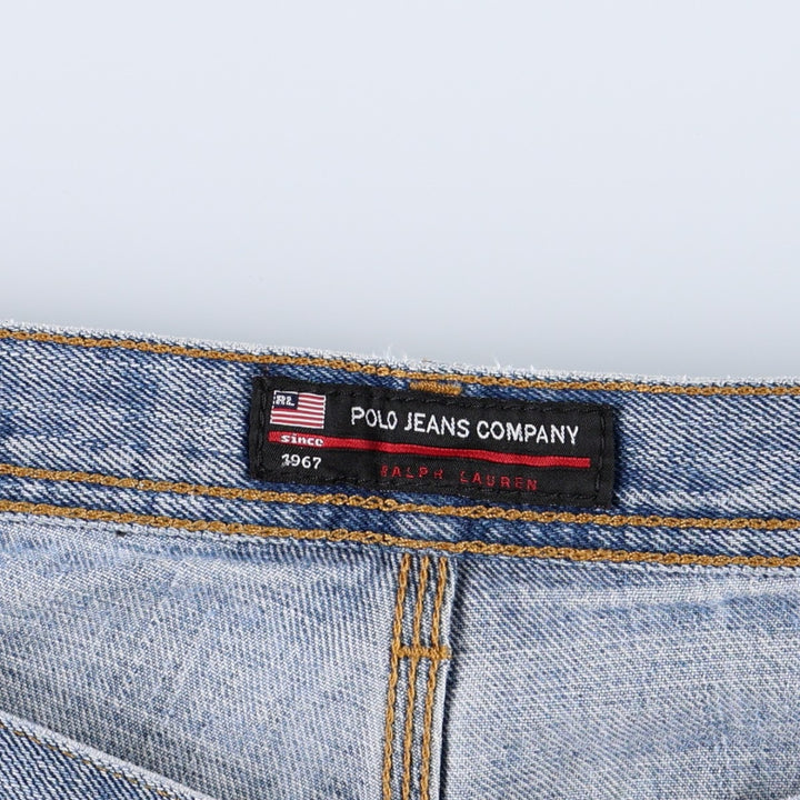 2000'S Ralph Lauren POLO JEANS COMPANY Cut-off Denim Painter Pants, Men's Size W36 (approx.) cotton blue type Vintage Second Hand