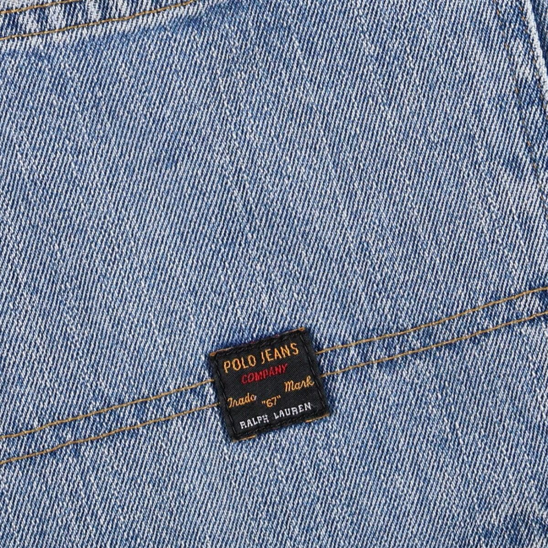 2000'S Ralph Lauren POLO JEANS COMPANY Cut-off Denim Painter Pants, Men's Size W36 (approx.) cotton blue type Vintage Second Hand