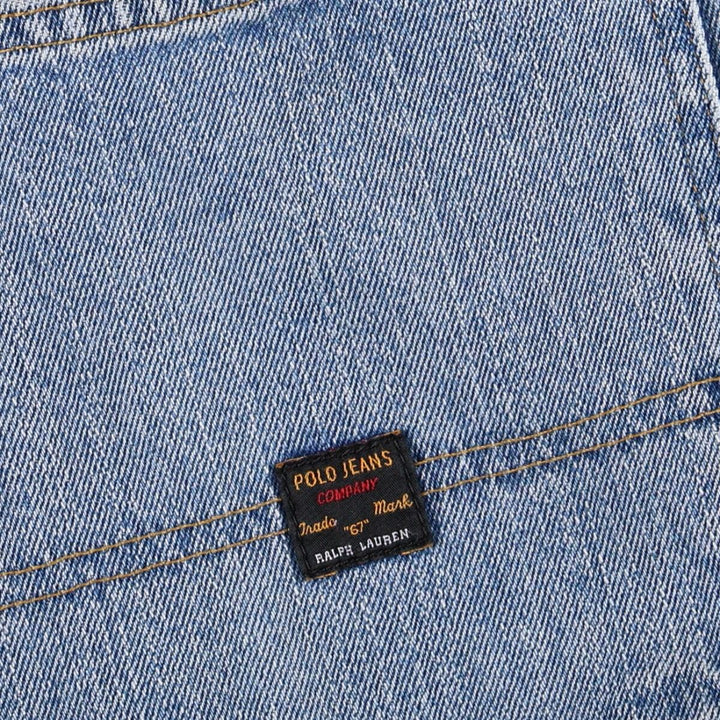2000'S Ralph Lauren POLO JEANS COMPANY Cut-off Denim Painter Pants, Men's Size W36 (approx.) cotton blue type Vintage Second Hand