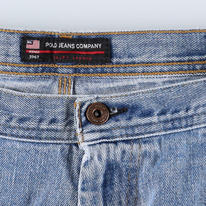 2000'S Ralph Lauren POLO JEANS COMPANY Cut-off Denim Painter Pants, Men's Size W36 (approx.) cotton blue type Vintage Second Hand
