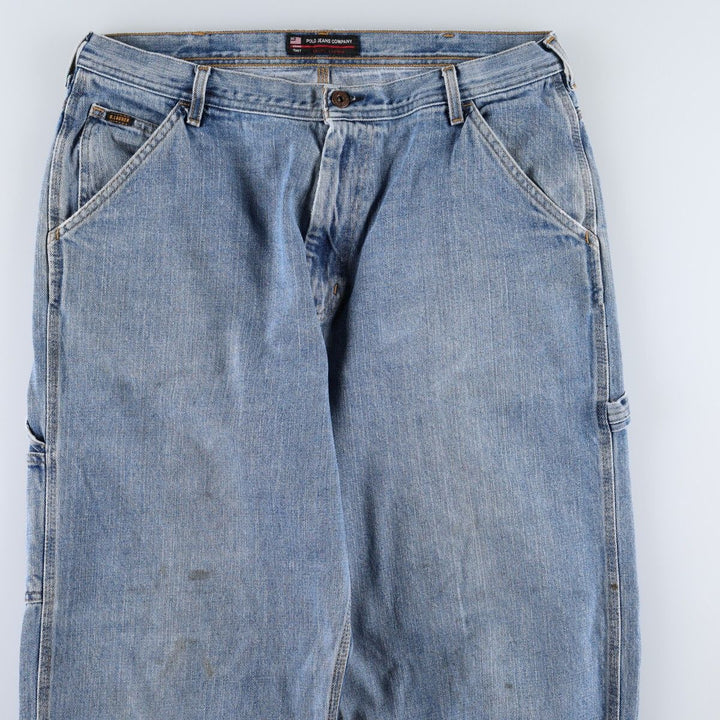 2000'S Ralph Lauren POLO JEANS COMPANY Cut-off Denim Painter Pants, Men's Size W36 (approx.) cotton blue type Vintage Second Hand