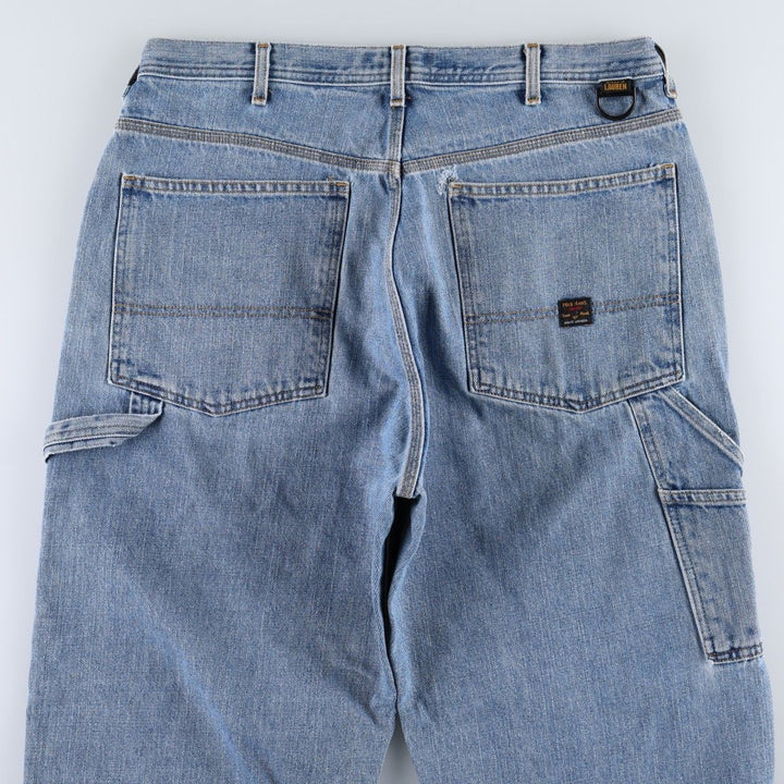2000'S Ralph Lauren POLO JEANS COMPANY Cut-off Denim Painter Pants, Men's Size W36 (approx.) cotton blue type Vintage Second Hand