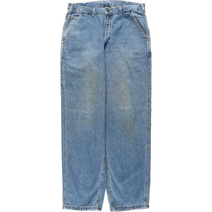 70s-80'S LL Bean Denim Painter Pants, Made in USA, Men's W35 (approx.), Vintage cotton blue type Vintage Second Hand