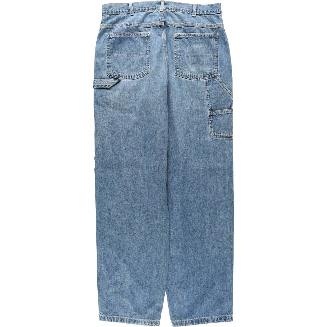70s-80'S LL Bean Denim Painter Pants, Made in USA, Men's W35 (approx.), Vintage cotton blue type Vintage Second Hand