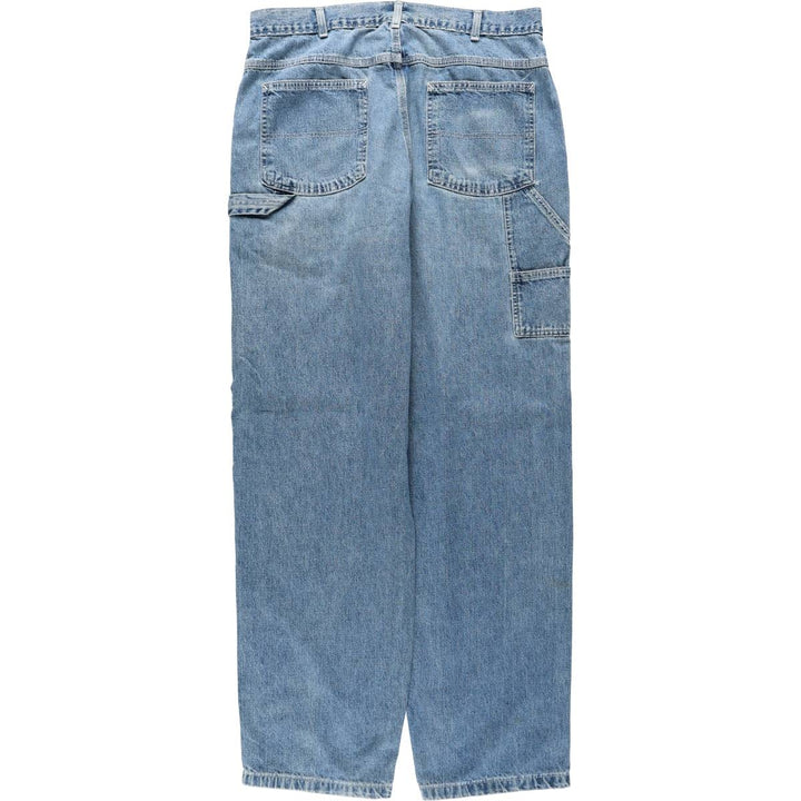70s-80'S LL Bean Denim Painter Pants, Made in USA, Men's W35 (approx.), Vintage cotton blue type Vintage Second Hand