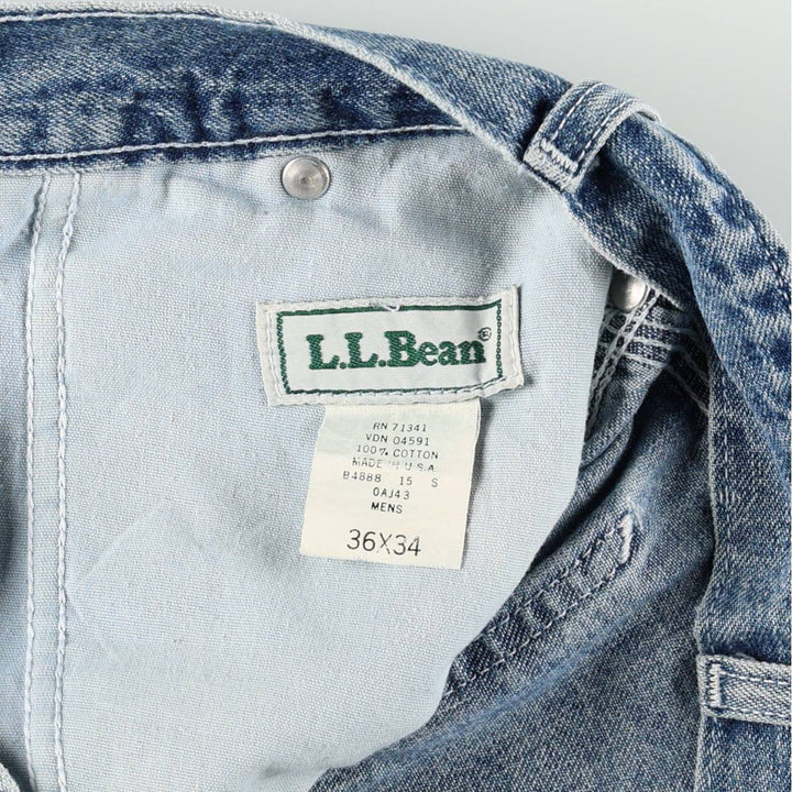 70s-80'S LL Bean Denim Painter Pants, Made in USA, Men's W35 (approx.), Vintage cotton blue type Vintage Second Hand