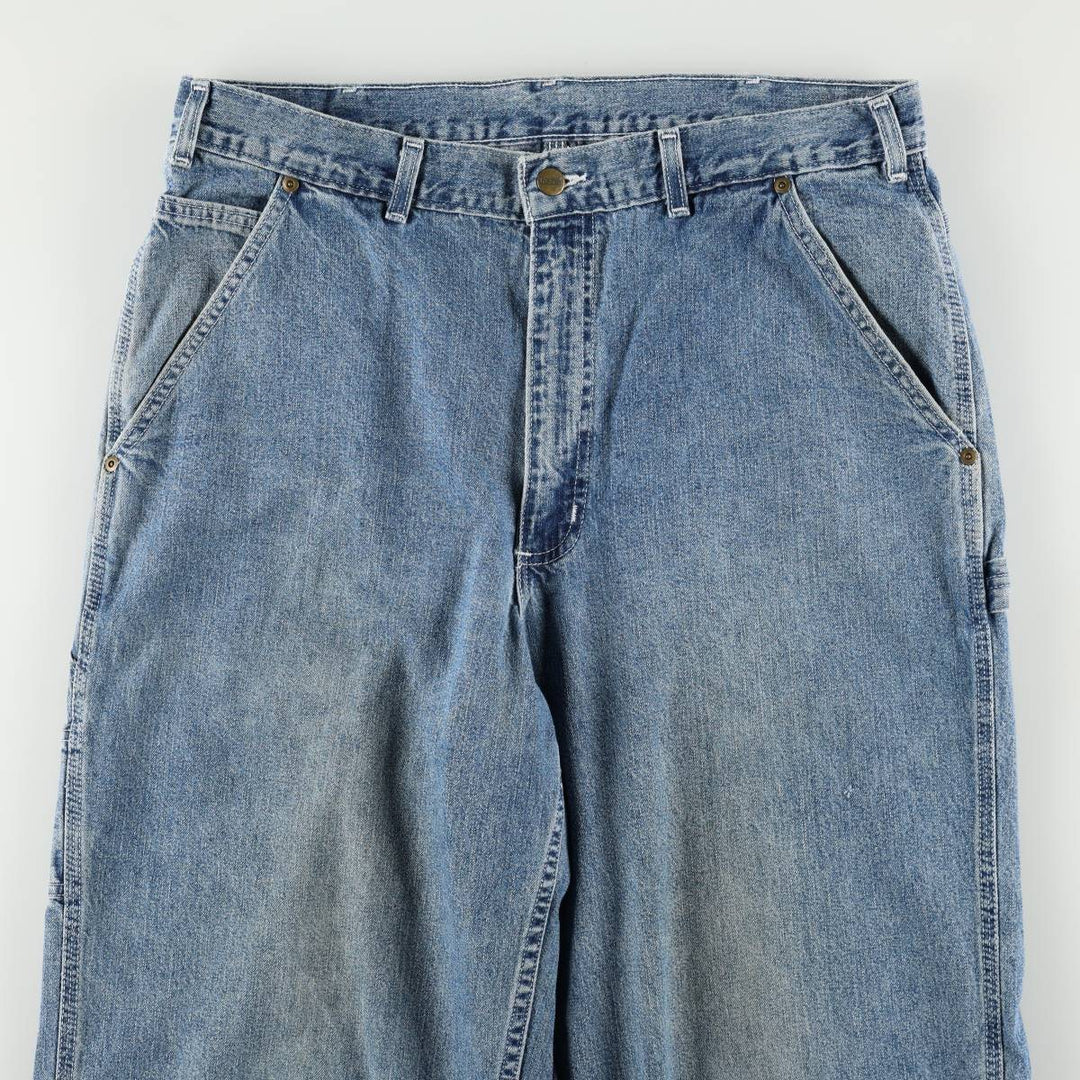 70s-80'S LL Bean Denim Painter Pants, Made in USA, Men's W35 (approx.), Vintage cotton blue type Vintage Second Hand
