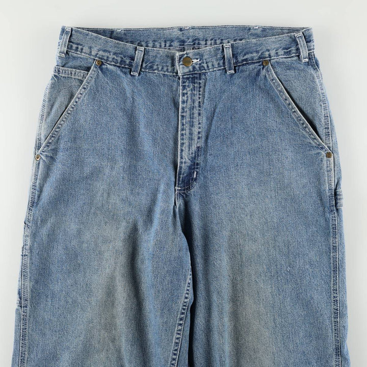 70s-80'S LL Bean Denim Painter Pants, Made in USA, Men's W35 (approx.), Vintage cotton blue type Vintage Second Hand