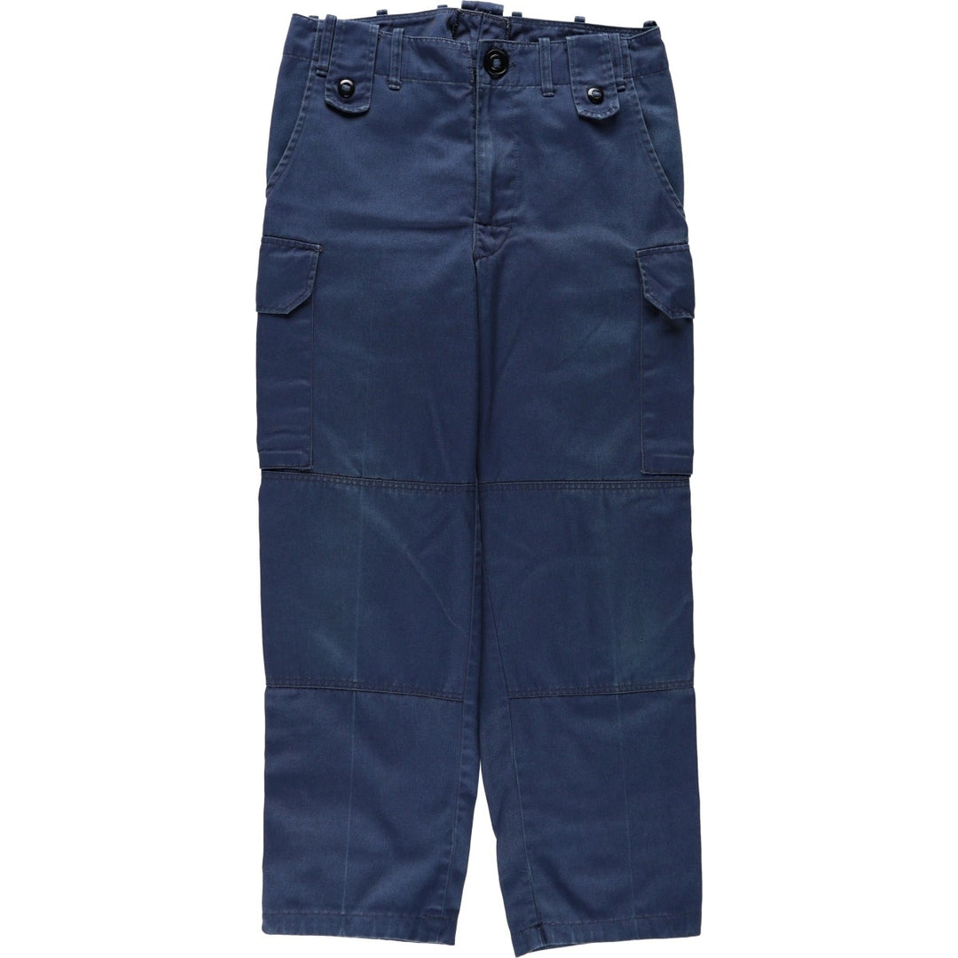 Military cargo pants, men's size W33 equivalent. unclear navy blue type Vintage Second Hand