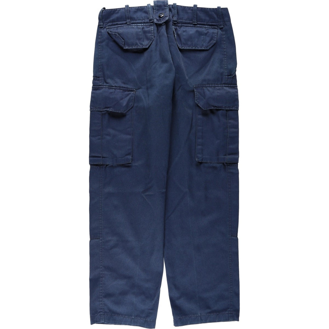 Military cargo pants, men's size W33 equivalent. unclear navy blue type Vintage Second Hand