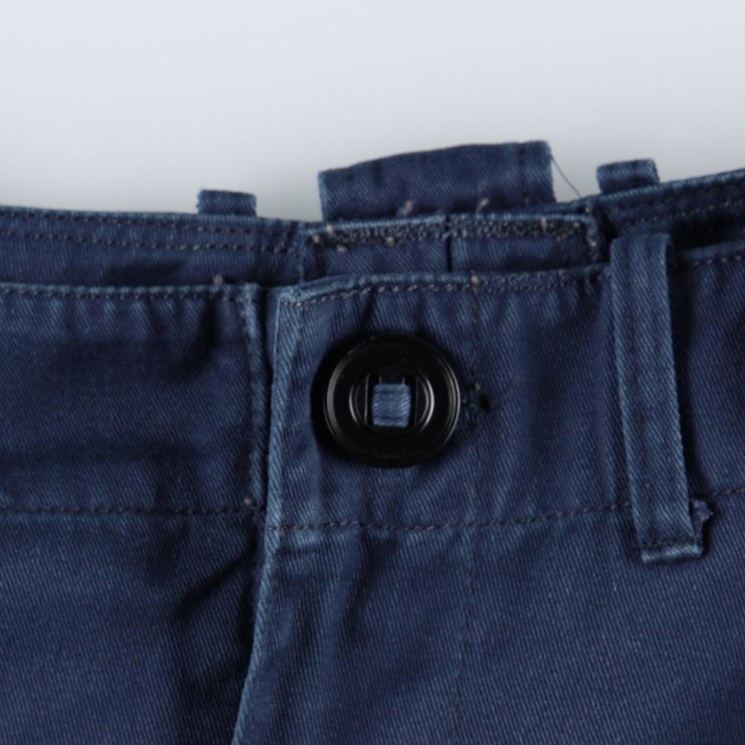 Military cargo pants, men's size W33 equivalent. unclear navy blue type Vintage Second Hand