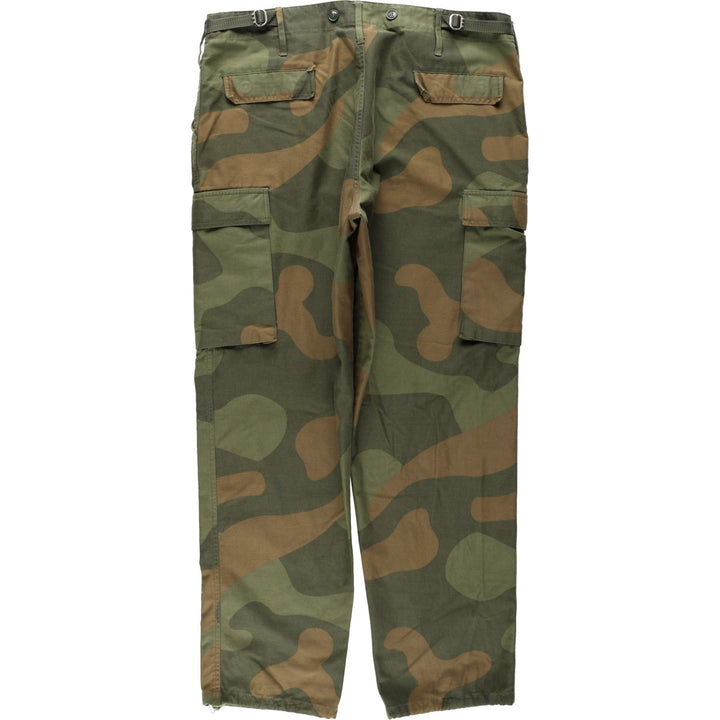 Big Size Norwegian Army Camouflage Pattern Military Cargo Pants, Men's Size W41 (approx.) unclear Khaki type Vintage Second Hand