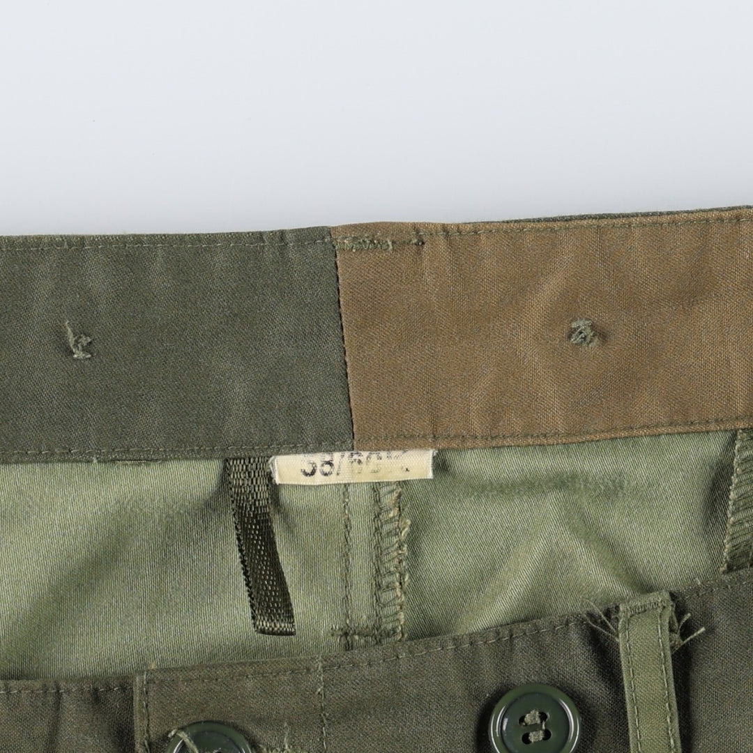 Big Size Norwegian Army Camouflage Pattern Military Cargo Pants, Men's Size W41 (approx.) unclear Khaki type Vintage Second Hand