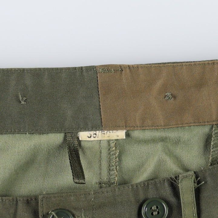 Big Size Norwegian Army Camouflage Pattern Military Cargo Pants, Men's Size W41 (approx.) unclear Khaki type Vintage Second Hand