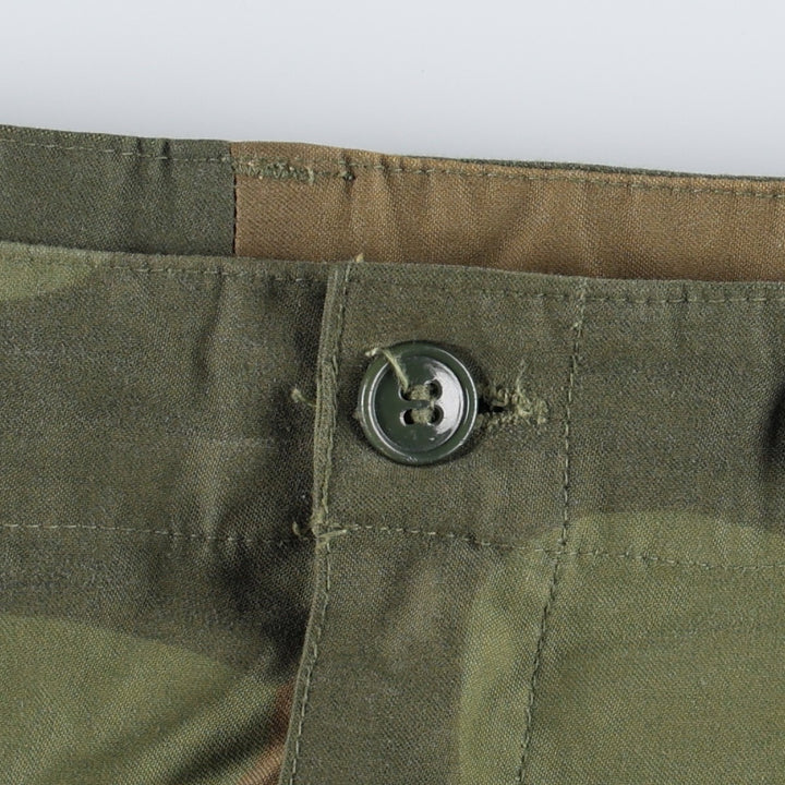 Big Size Norwegian Army Camouflage Pattern Military Cargo Pants, Men's Size W41 (approx.) unclear Khaki type Vintage Second Hand