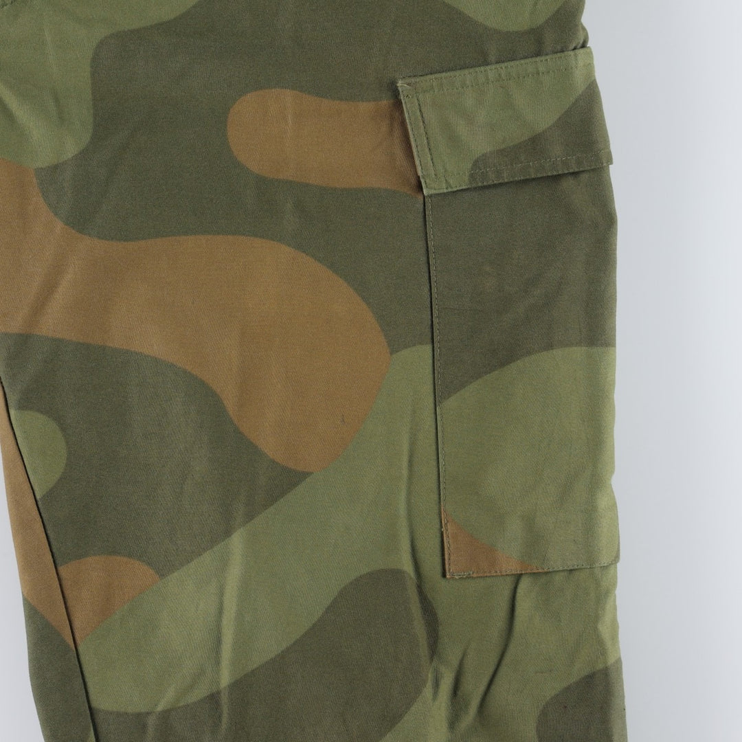 Big Size Norwegian Army Camouflage Pattern Military Cargo Pants, Men's Size W41 (approx.) unclear Khaki type Vintage Second Hand