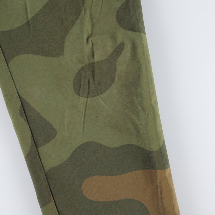 Big Size Norwegian Army Camouflage Pattern Military Cargo Pants, Men's Size W41 (approx.) unclear Khaki type Vintage Second Hand