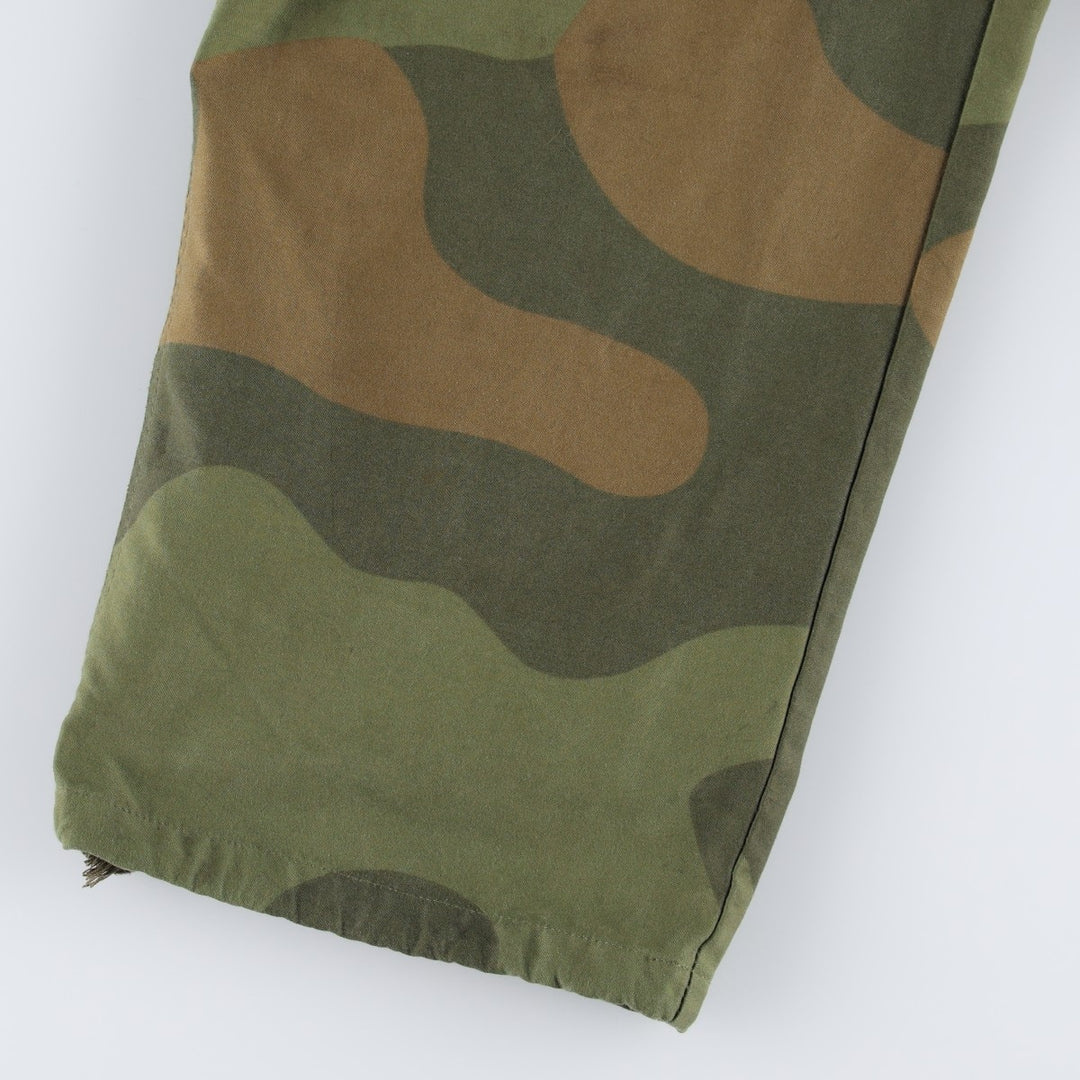 Big Size Norwegian Army Camouflage Pattern Military Cargo Pants, Men's Size W41 (approx.) unclear Khaki type Vintage Second Hand