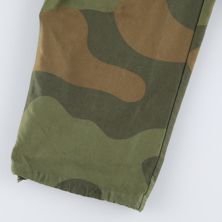 Big Size Norwegian Army Camouflage Pattern Military Cargo Pants, Men's Size W41 (approx.) unclear Khaki type Vintage Second Hand