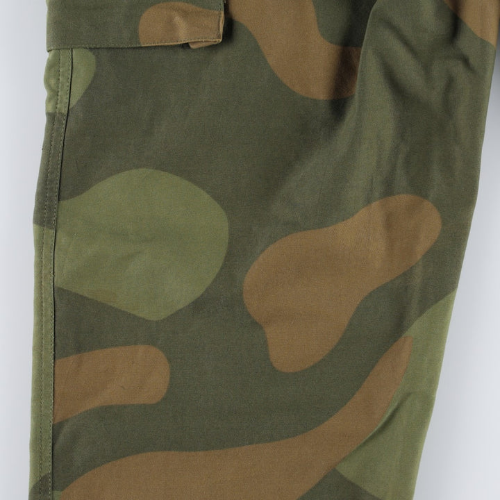 Big Size Norwegian Army Camouflage Pattern Military Cargo Pants, Men's Size W41 (approx.) unclear Khaki type Vintage Second Hand