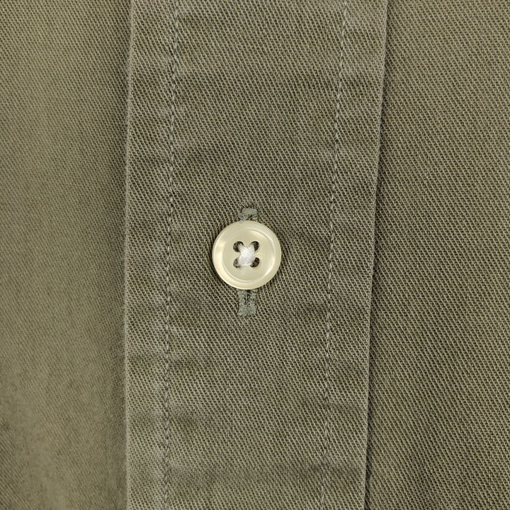 Ralph Lauren BLAIRE long sleeve button down shirt, men's size M cotton Khaki type Vintage Second Hand