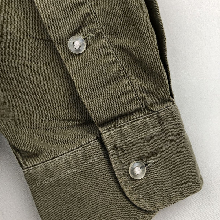 Ralph Lauren BLAIRE long sleeve button down shirt, men's size M cotton Khaki type Vintage Second Hand
