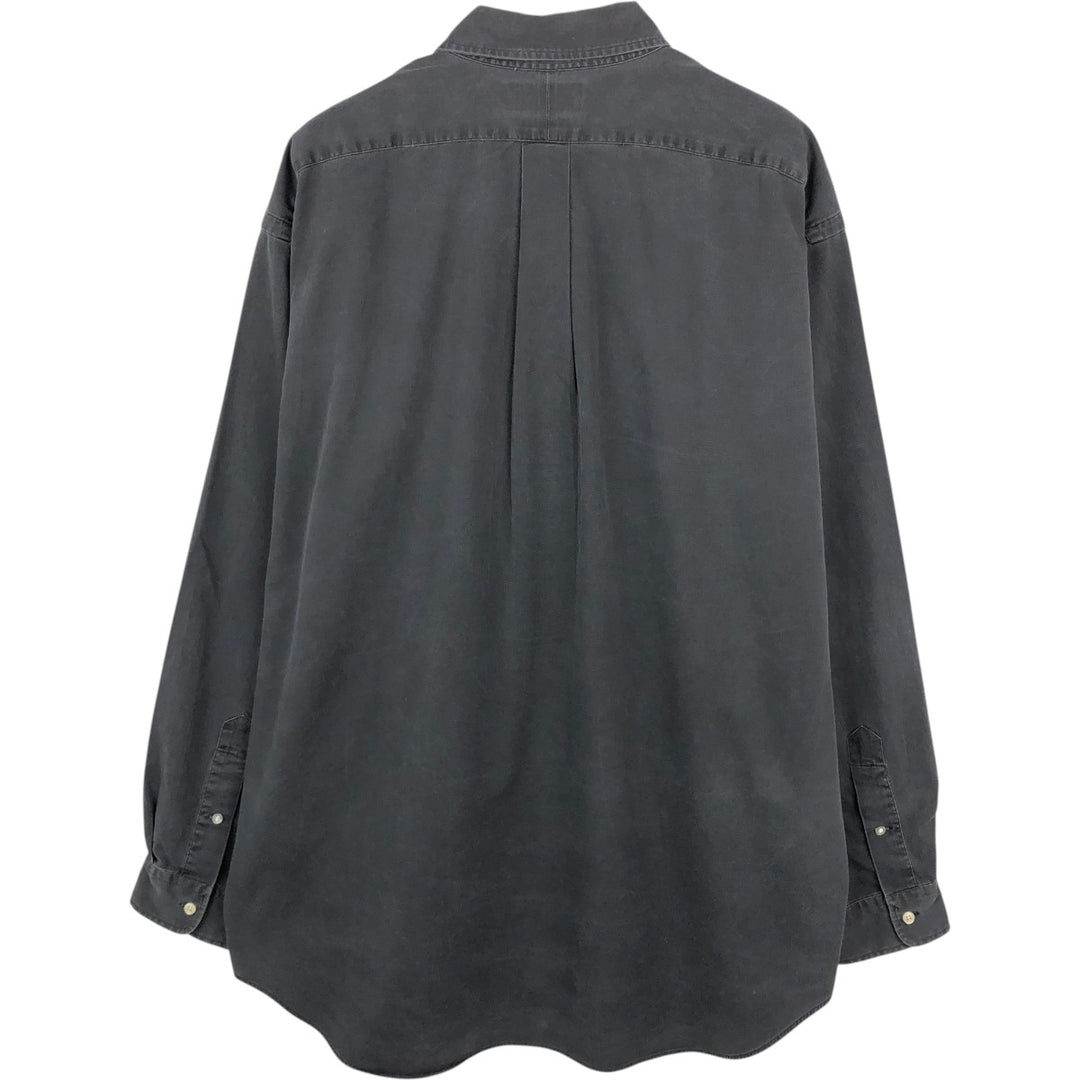 Ralph Lauren BLAIRE long sleeve button down shirt, men's XL size cotton black type Vintage Second Hand