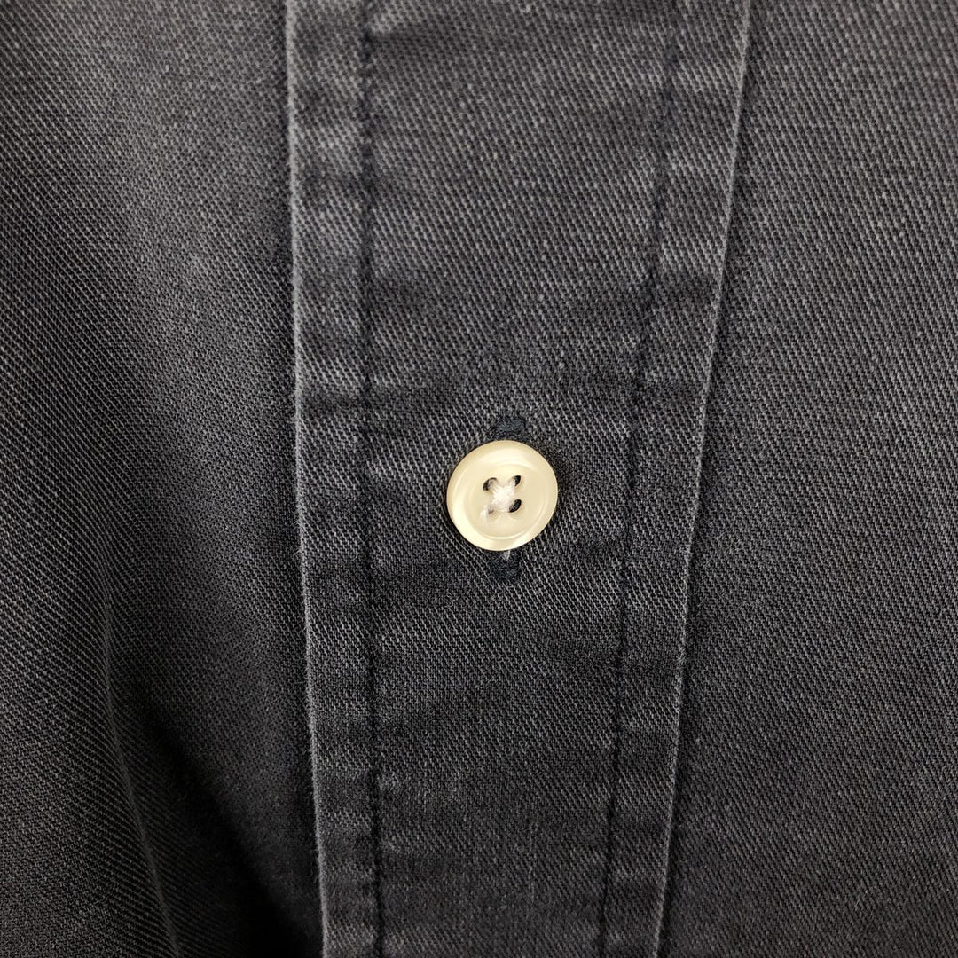 Ralph Lauren BLAIRE long sleeve button down shirt, men's XL size cotton black type Vintage Second Hand