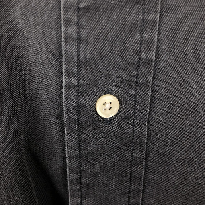 Ralph Lauren BLAIRE long sleeve button down shirt, men's XL size cotton black type Vintage Second Hand