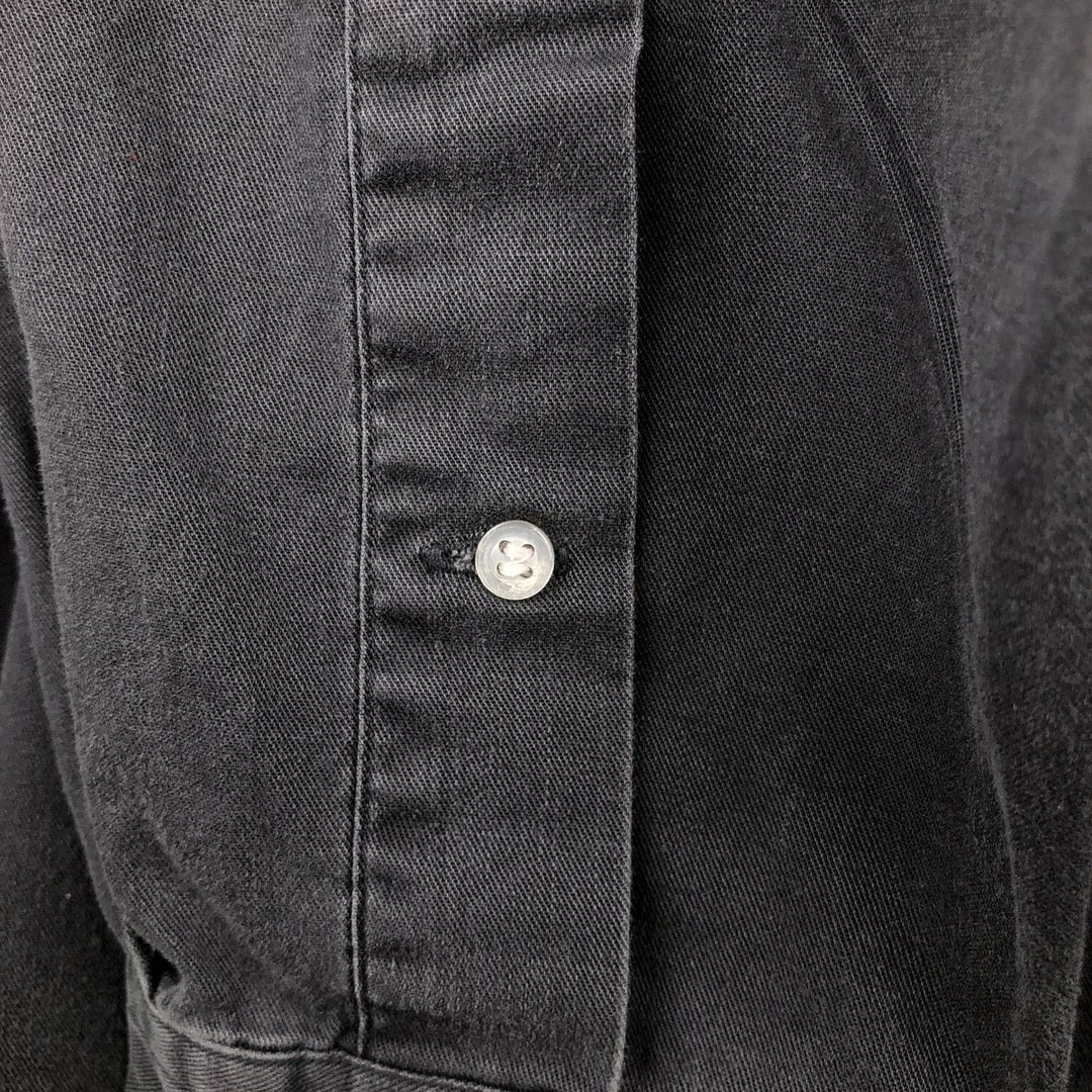 Ralph Lauren BLAIRE long sleeve button down shirt, men's XL size cotton black type Vintage Second Hand