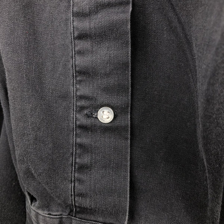 Ralph Lauren BLAIRE long sleeve button down shirt, men's XL size cotton black type Vintage Second Hand