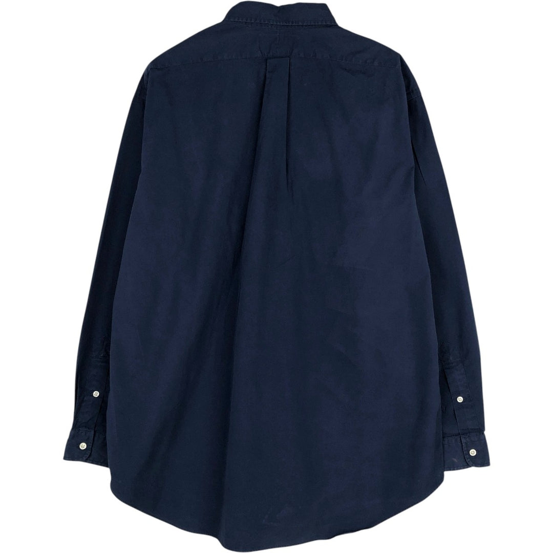 Ralph Lauren BLAKE long sleeve button down shirt, men's XL size cotton navy blue type Vintage Second Hand