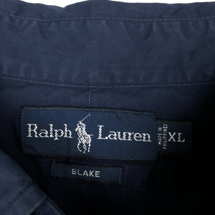 Ralph Lauren BLAKE long sleeve button down shirt, men's XL size cotton navy blue type Vintage Second Hand