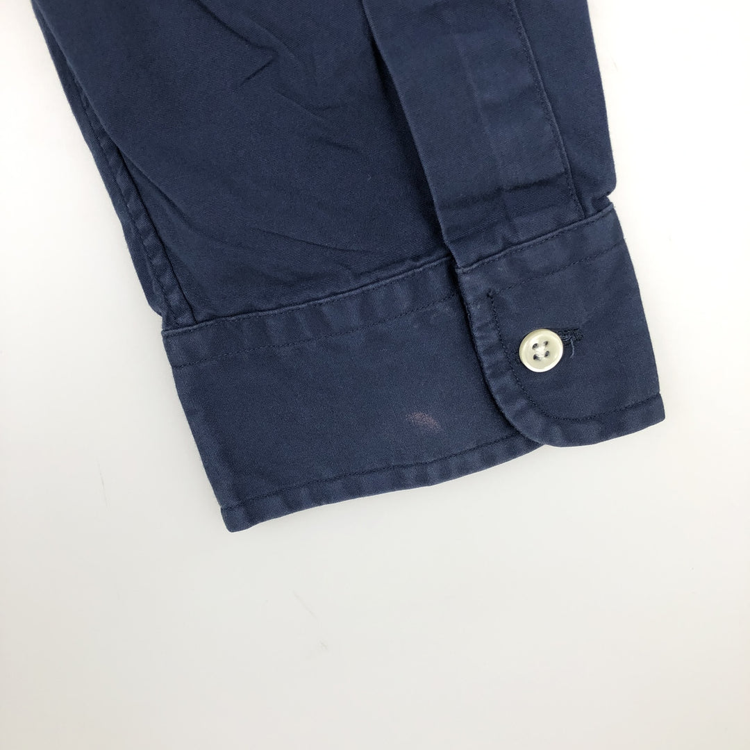 Ralph Lauren BLAKE long sleeve button down shirt, men's XL size cotton navy blue type Vintage Second Hand