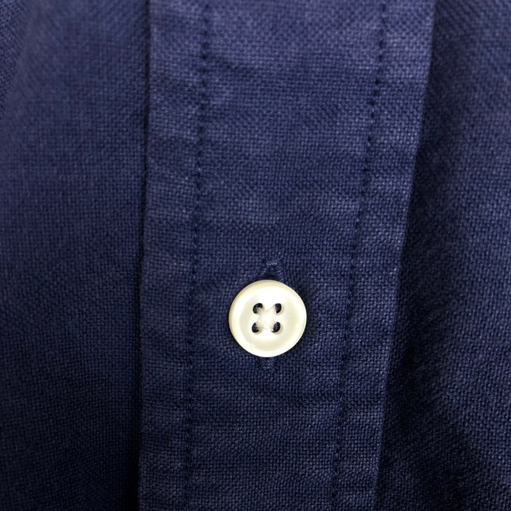 Ralph Lauren long sleeve button down shirt, men's XL size cotton navy blue type Vintage Second Hand