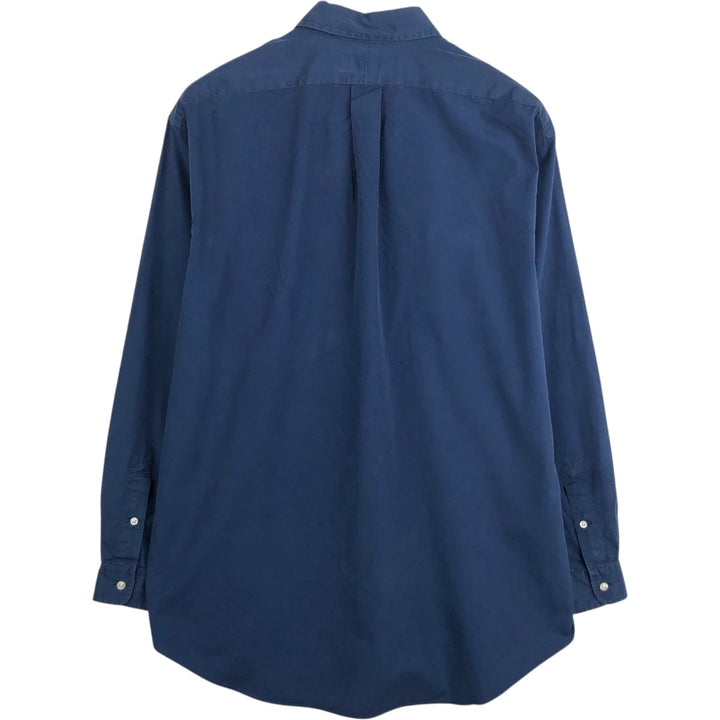 Ralph Lauren BLAKE long sleeve button down shirt, men's size L cotton navy blue type Vintage Second Hand
