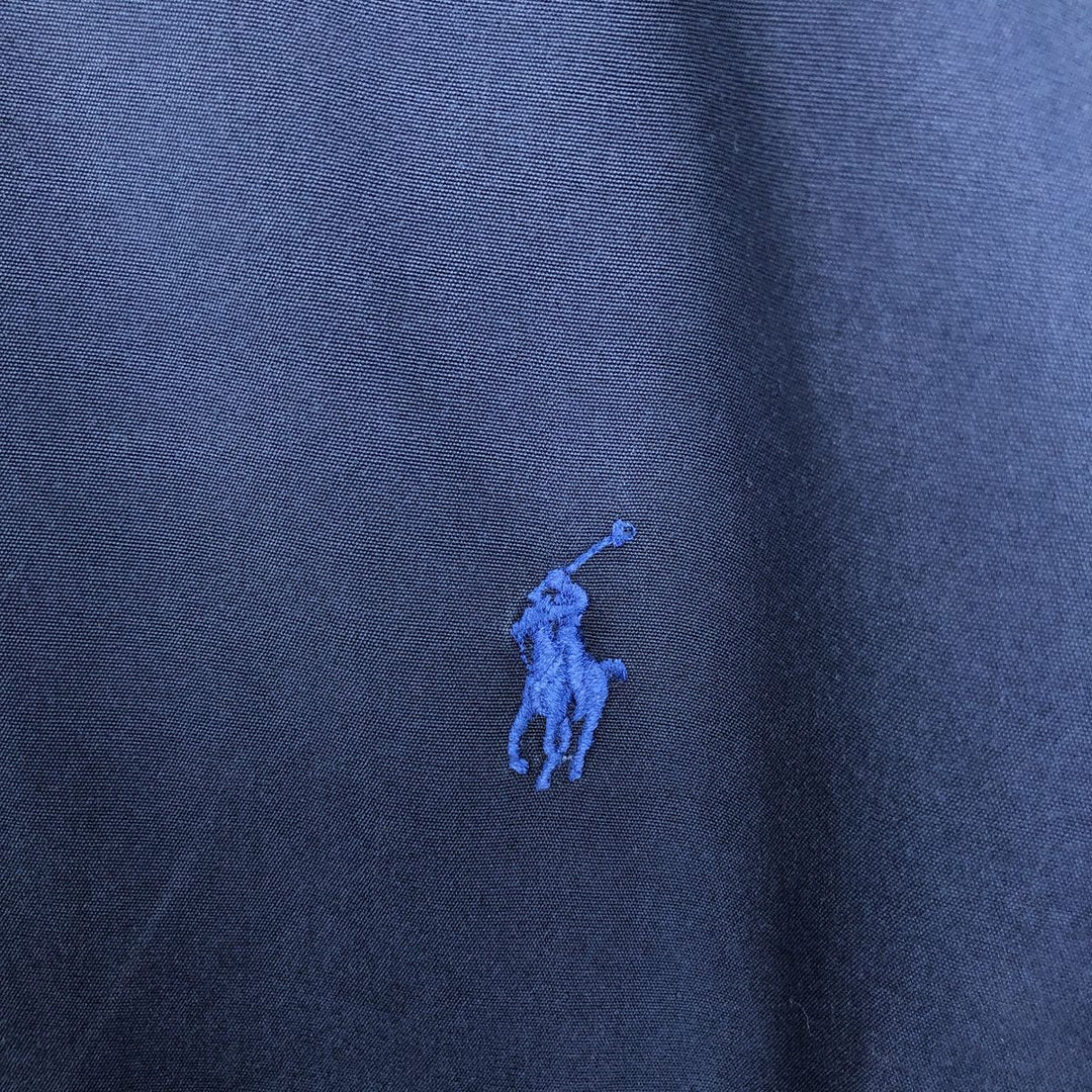 Ralph Lauren BLAKE long sleeve button down shirt, men's size L cotton navy blue type Vintage Second Hand