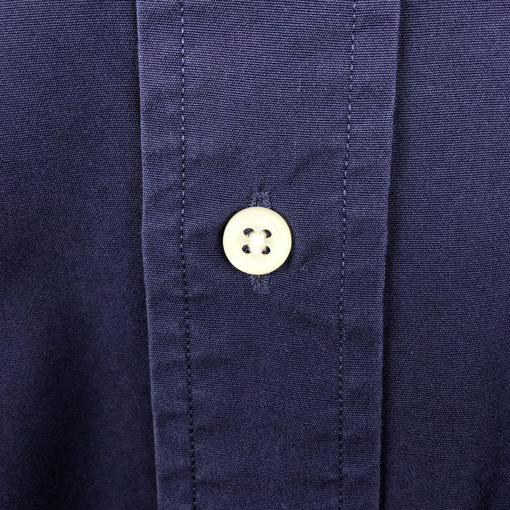 Ralph Lauren Classic Fit Long Sleeve Button Down Shirt Men's XL cotton navy blue type Vintage Second Hand