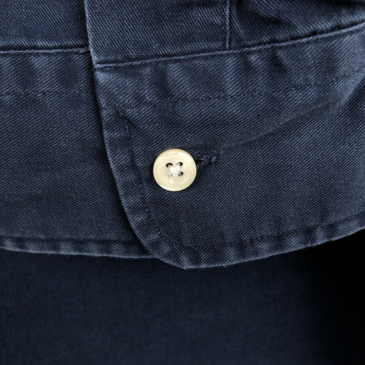 Ralph Lauren BLAKE long sleeve button down shirt, men's XL size cotton navy blue type Vintage Second Hand